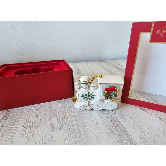Lenox holiday accent train ornament porcelain 893703 Xmas tree new - Picture 1 of 9